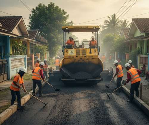 jasa pengaspalan hotmix serang