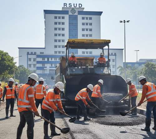 jasa pengaspalan rsud magelangan kualitas hotmix premium
