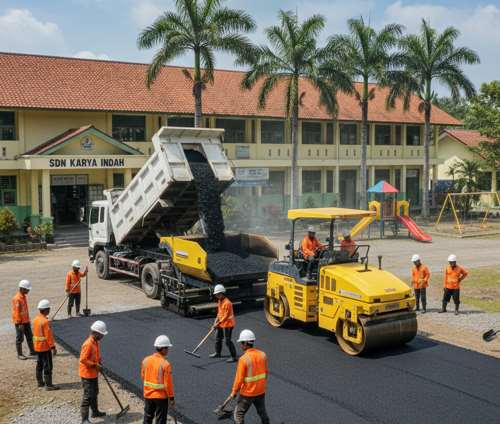 jasa pengaspalan jalan murah serang