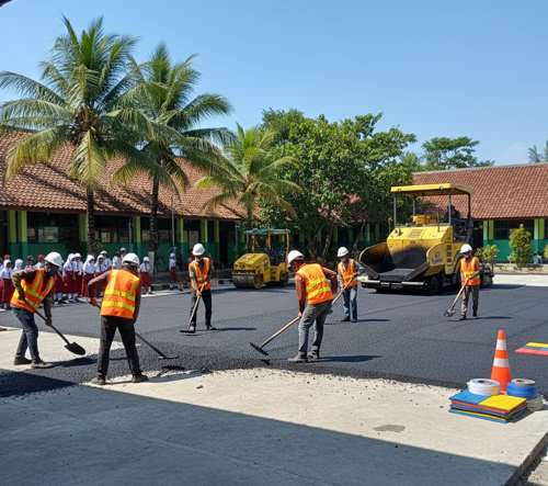 aspal area sekolahan majalengka